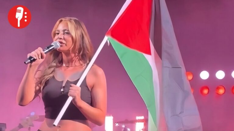 Tessa alza la bandera palestina y desata polémica en Dinamarca