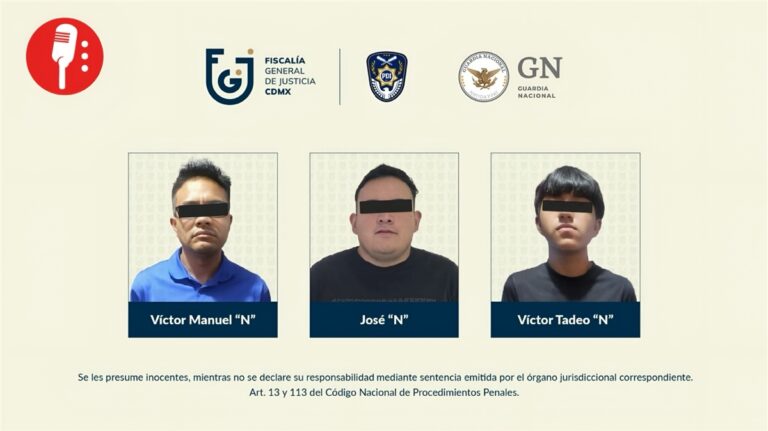 Detienen a tres presuntos miembros de “Don Pollo” en Iztapalapa