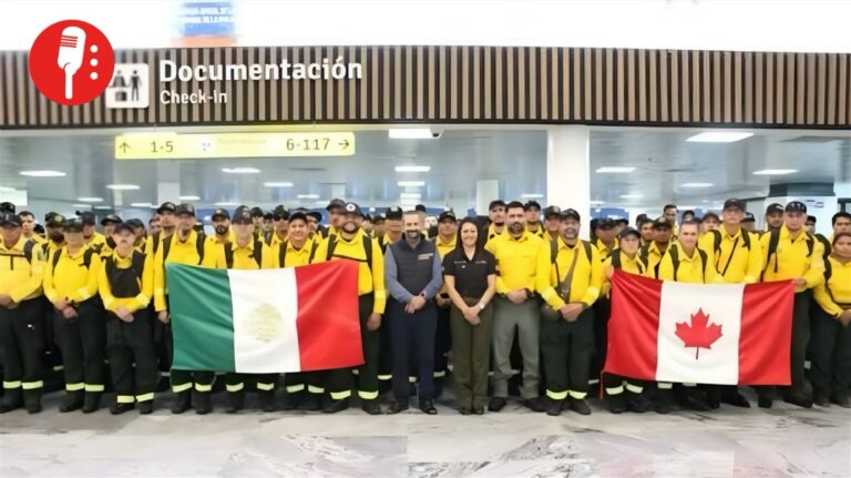 México envía a 104 brigadistas para combatir incendios en Canadá