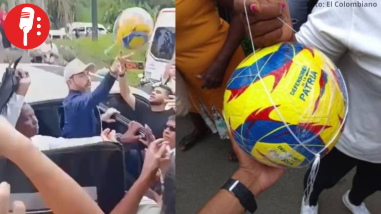 Mientras buscan sobrevivientes, Abelardo de la Espriella reparte balones en una Colombia en ruinas