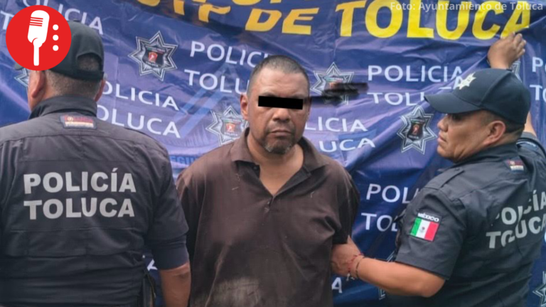 Detienen a hombre acusado de asaltar a una mujer con un picahielo en Toluca