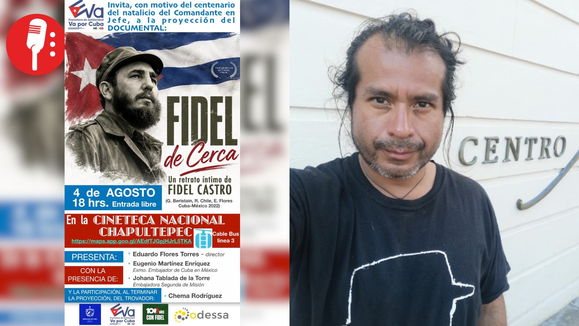 TRIAGE: Promotora de Solidaridad “Va por Cuba” conmemora el centenario de Fidel Castro con proyección en Cineteca Nacional Chapultepec
