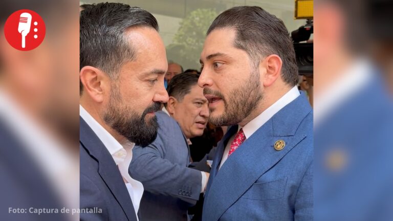 Carlos Mancilla, agresivo diputado pluri del PRI, empuja y encara a Arturo Ávila