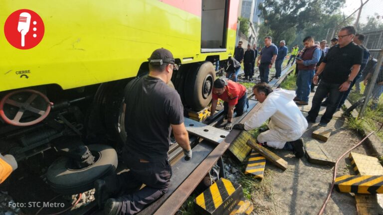 Tren del Metro sale de la vía en Ticomán; Línea 3 opera con normalidad