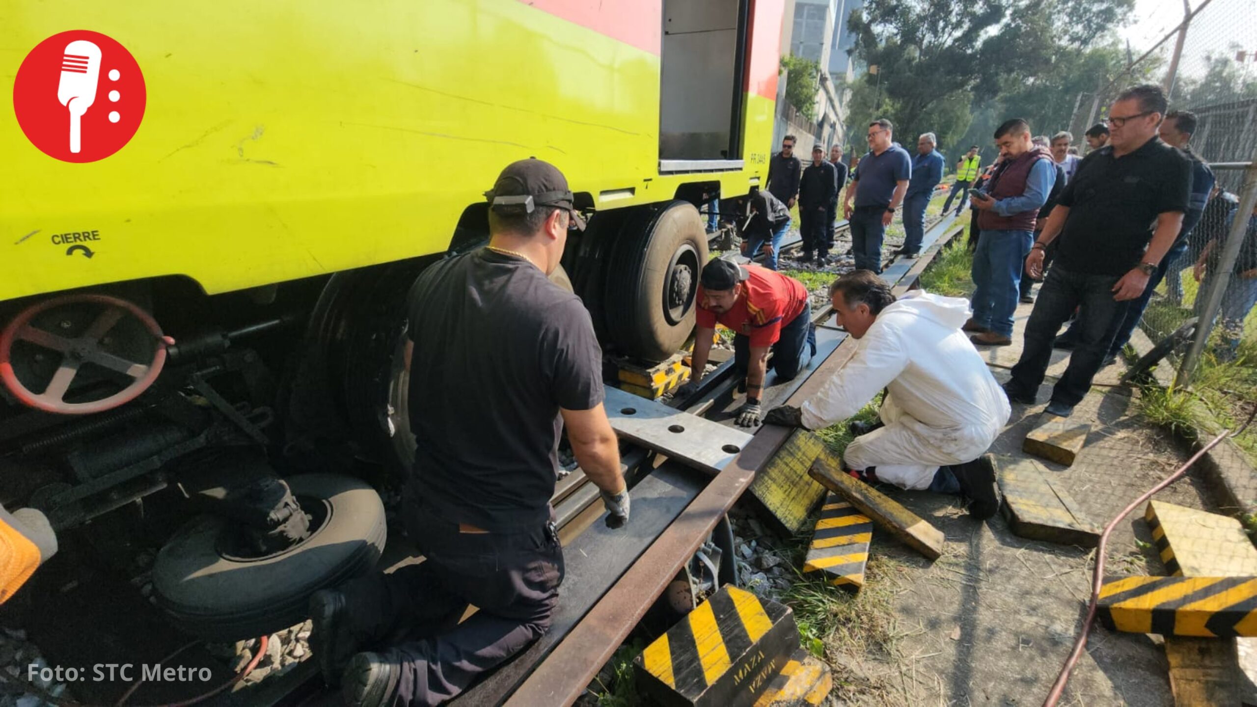 Tren del Metro sale de la vía en Ticomán; Línea 3 opera con normalidad
