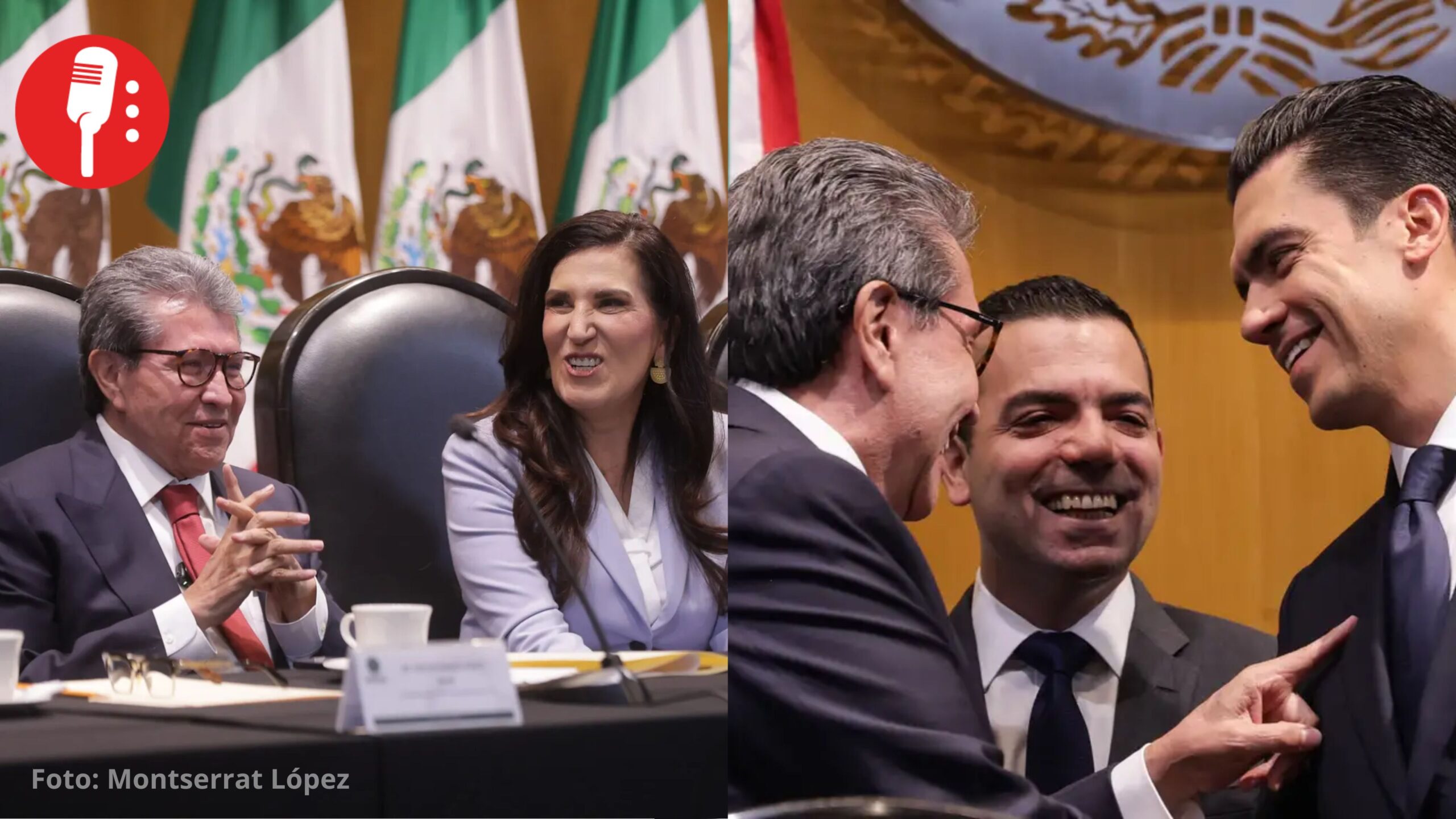 Monreal va al informe de Rabadán y se pone a saludar a todos sus amigos panistas