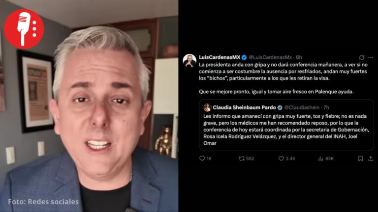 “A ver si no se vuelve costumbre”: Luis Cárdenas se burla de la gripa de Sheinbaum