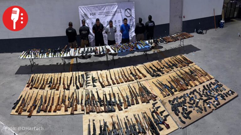 Detienen a tres en Nuevo León con 210 armas provenientes de EUA