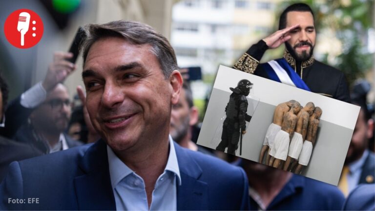 Flávio Bolsonaro quiere importar la “mano dura” de Bukele a Brasil