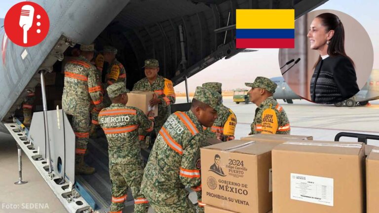 México envía casi 20 toneladas de ayuda humanitaria a Colombia
