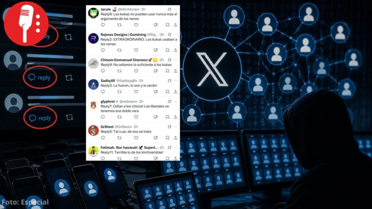 “Reply” delata a bots de La Derecha Diario en X
