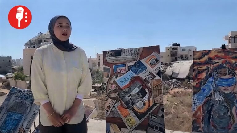 El arte que nace entre los escombros de Gaza