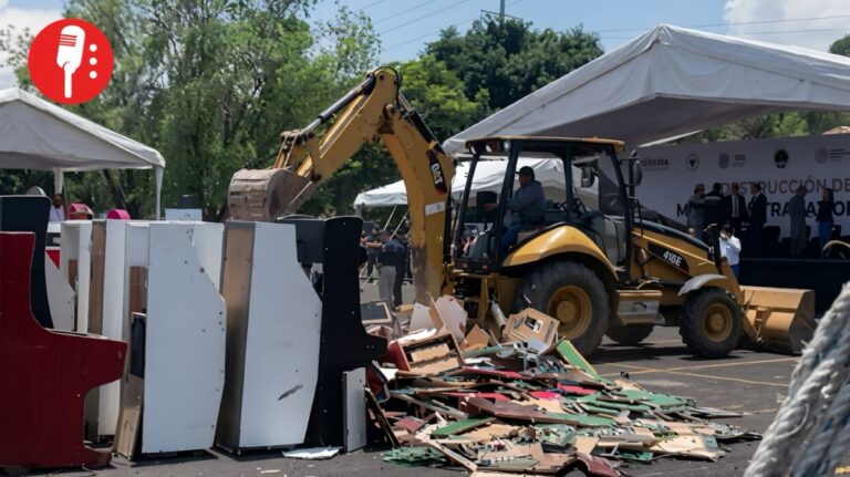 Michoacán destruye 721 máquinas tragamonedas y golpea las finanzas del crimen organizado