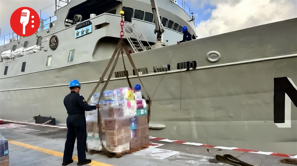 México envía 718 toneladas de ayuda a Venezuela por mar