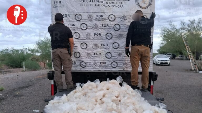 FGR asegura 196 kilos de metanfetamina en carretera de Sonora