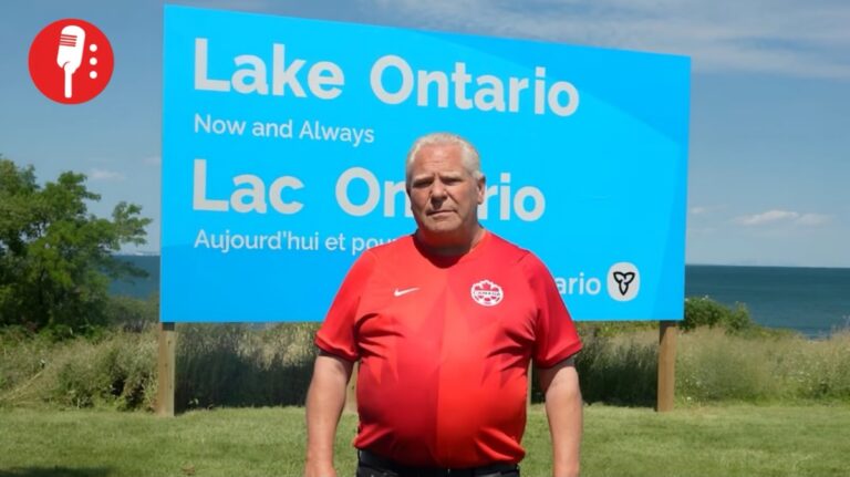 Ontario responde a Trump con un letrero gigante
