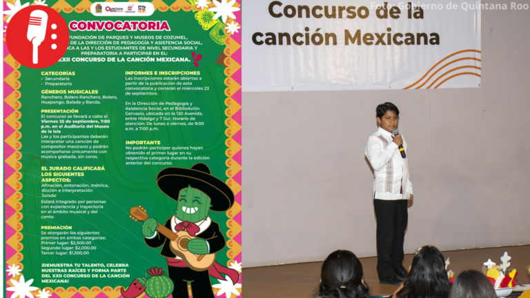 Convocan al XXII Concurso de la Canción Mexicana en Cozumel