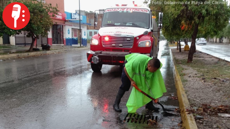 Se mantiene activo el Operativo Tormenta en Playa del Carmen