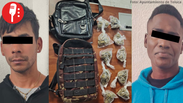 Policía de Toluca captura a dos hombres ligados a robos y presunto narcomenudeo