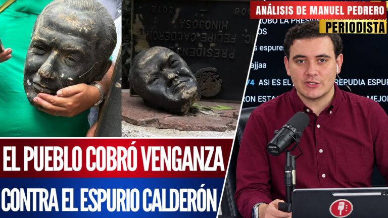 Análisis | Decapitan estatua de Felipe Calderón en Los Pinos tras su regreso a México: Manuel Pedrero