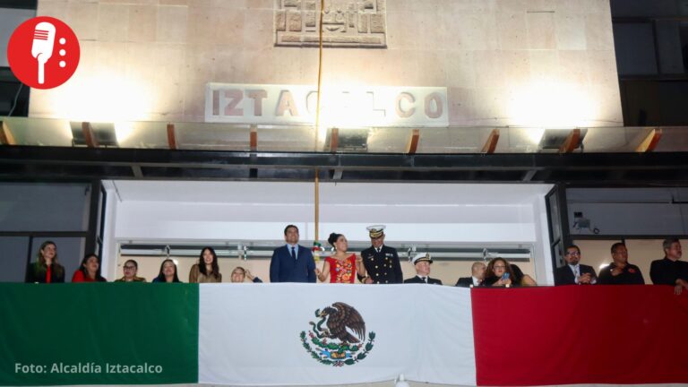 “¡Viva la democracia y la soberanía!”: Lourdes Paz encabezó Grito en Iztacalco