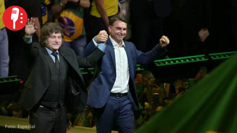 Flávio Bolsonaro quiere copiar el modelo económico de Milei en Argentina