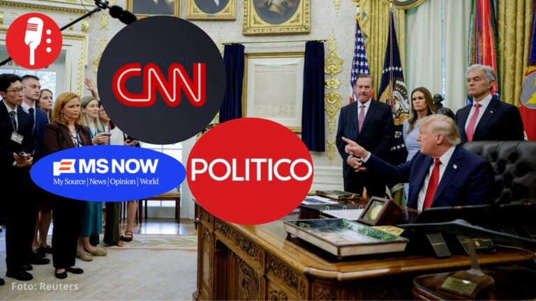 Cadenas de TV frenan cobertura en la Casa Blanca tras veto de Trump a medios