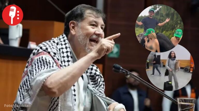 Noroña exhibe vínculos con la ultraderecha de familia que lo increpó en el AICM