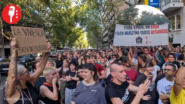 Desahucian a mujer de 87 años y protestan frente al ático de Díaz Ayuso