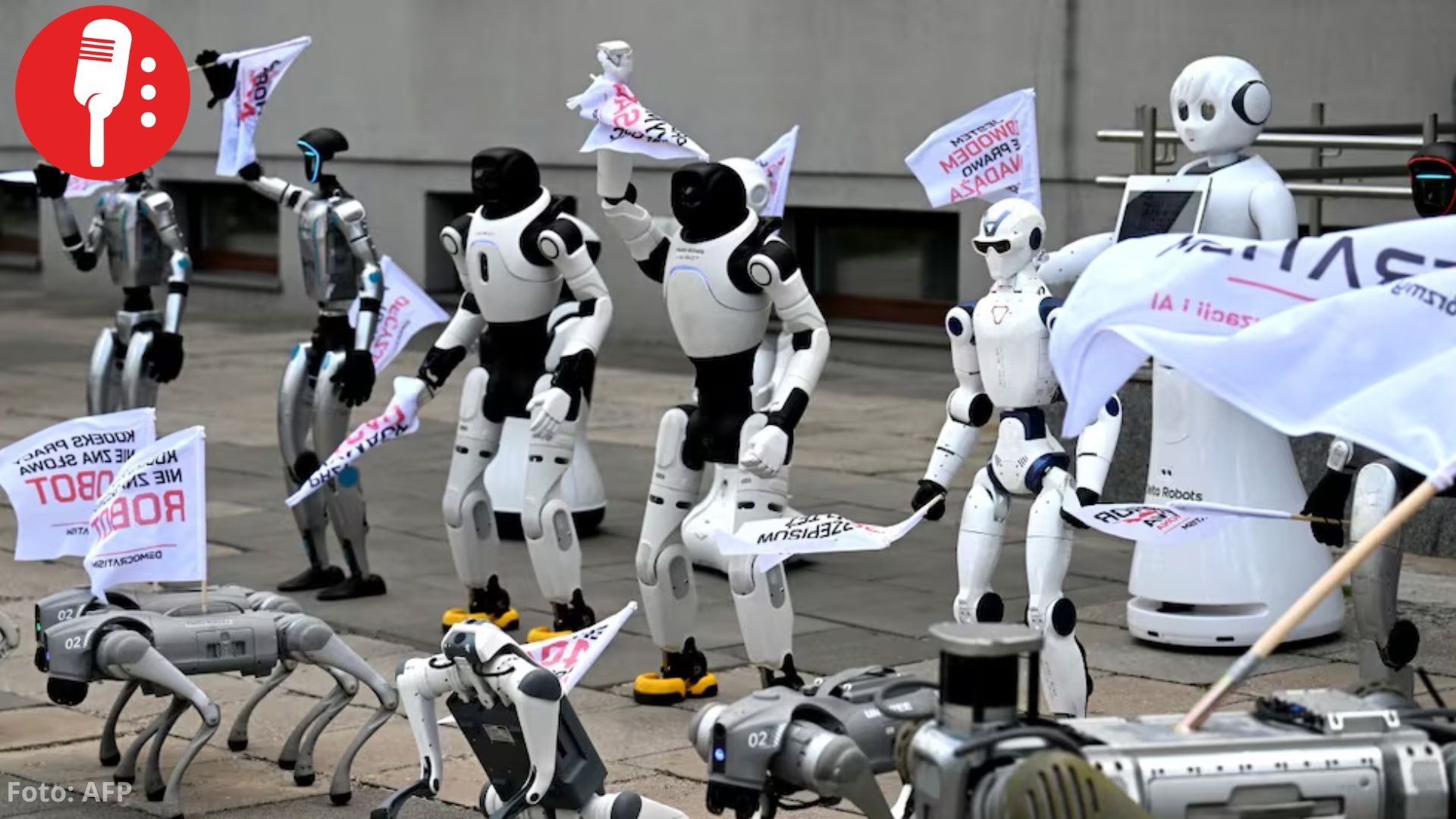 Robots protestan en Polonia contra el uso descontrolado de la inteligencia artificial