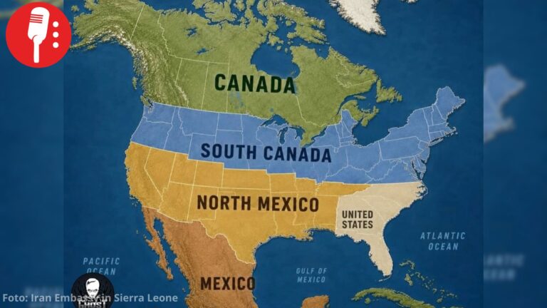 Irán responde con burla a polémico mapa de Trump sobre México y Canadá