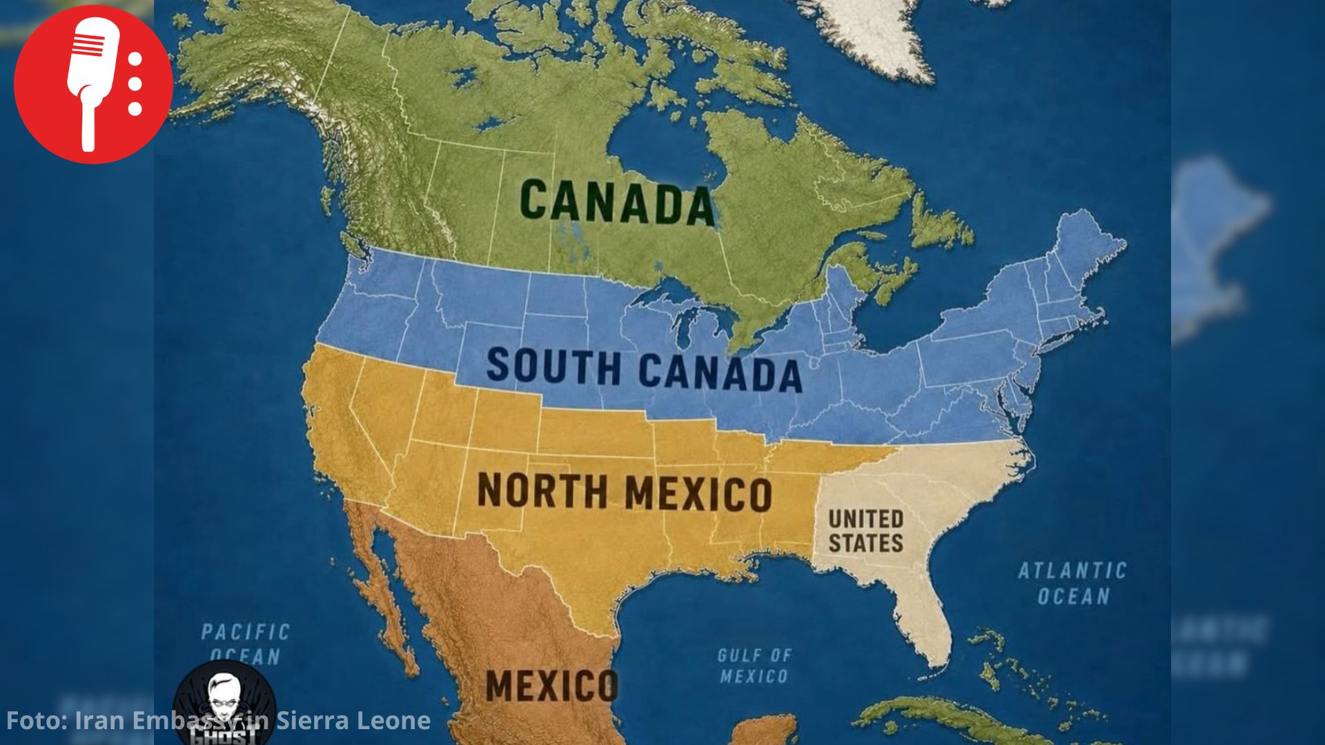 Irán responde con burla a polémico mapa de Trump sobre México y Canadá