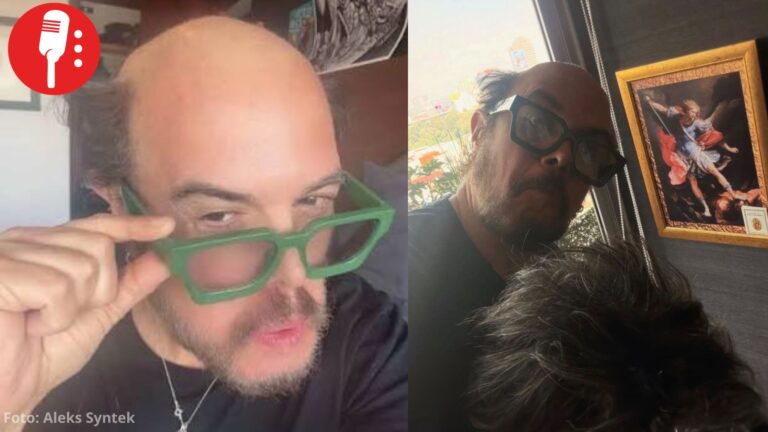 Aleks Syntek se quita el peluquín y ahora hasta lo quiere rifar