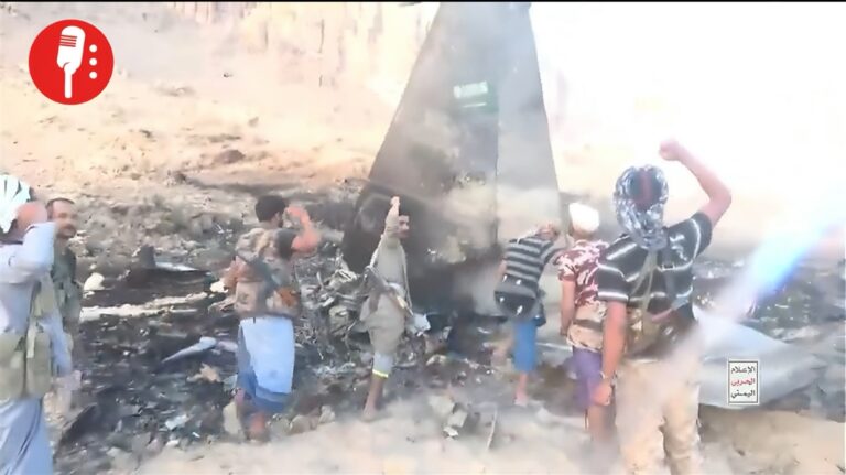 Misil hutí derriba un caza saudí en Yemen