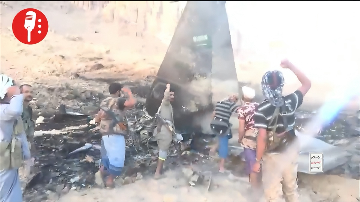 Misil hutí derriba un caza saudí en Yemen