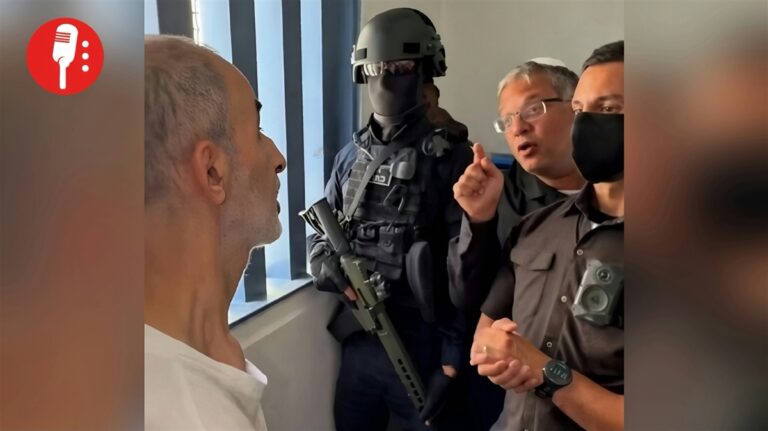 Ben Gvir a un preso palestino: “Quiero ejecutarte”