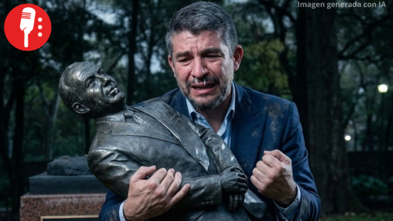 Mauricio Tabe condena derribo de estatua de Calderón y acusa al Gobierno de complicidad