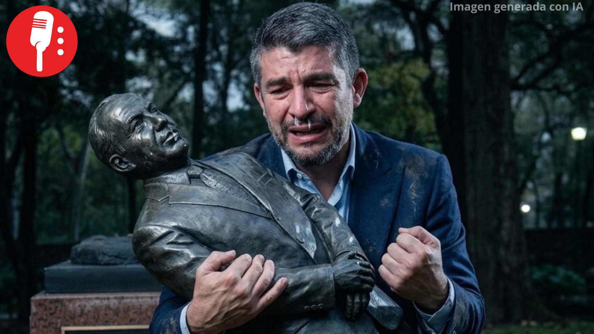 Mauricio Tabe condena derribo de estatua de Calderón y acusa al Gobierno de complicidad