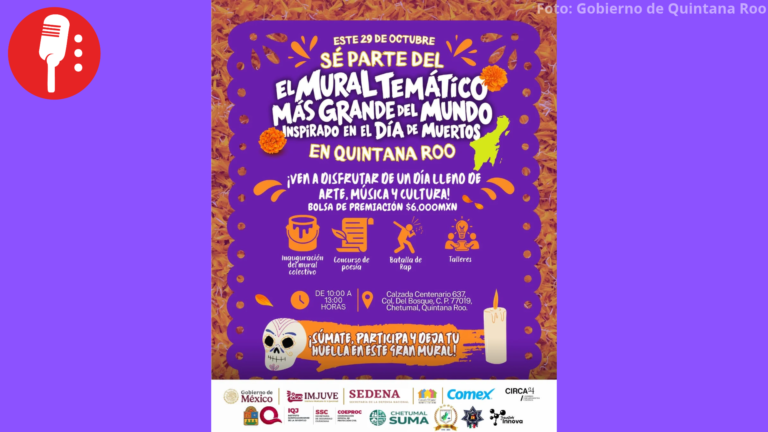 Quintana Roo se suma al mural monumental de Día de Muertos que busca un Récord Guinness