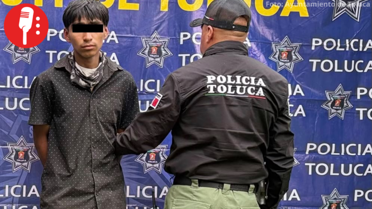 Policía de Toluca captura a dos presuntos motorratones en San Mateo Otzacatipan