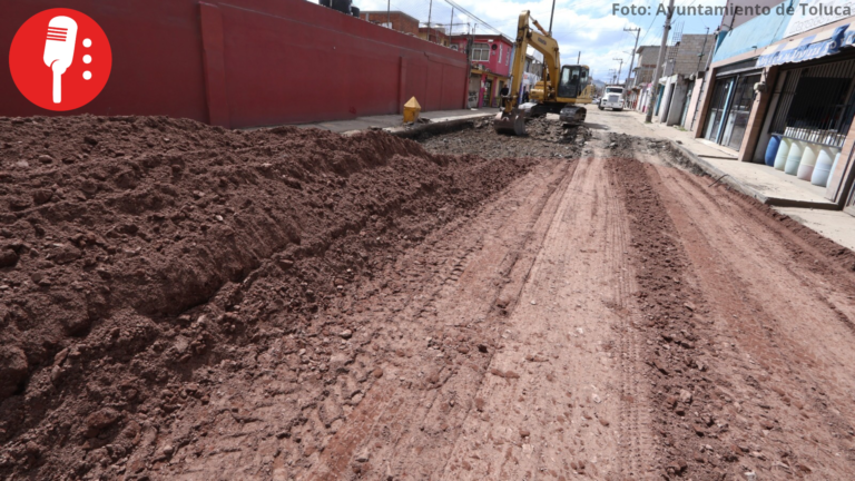 Toluca inicia pavimentación de cuatro avenidas y mejora infraestructura escolar en Calixtlahuaca