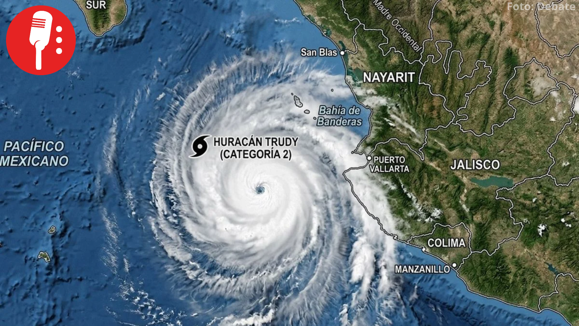 Huracán Trudy alcanza categoría 3 y amenaza con lluvias intensas al Pacífico mexicano