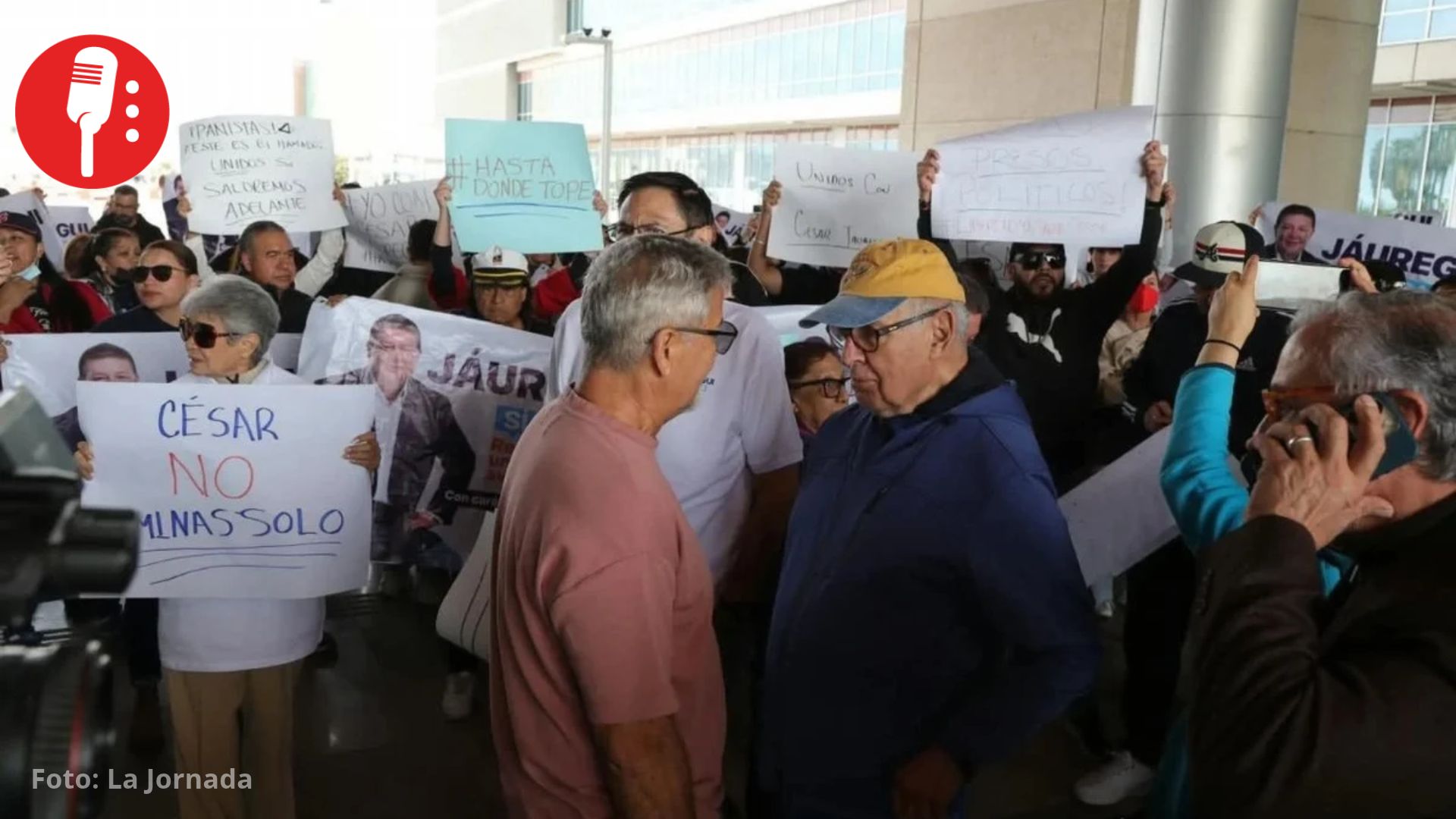 Panistas protestan por detención de César Jáuregui en Chihuahua