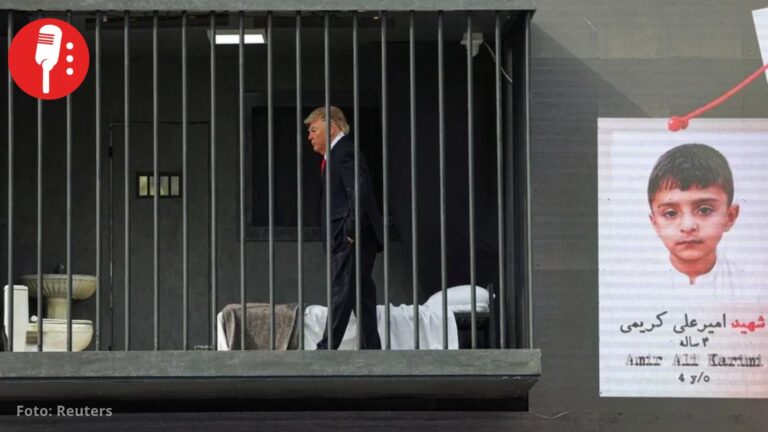 Encierran a Trump en una celda ficticia y lo convierten en atracción en Irán