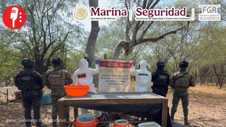 Desmantelan laboratorio de metanfetamina en Culiacán, Sinaloa