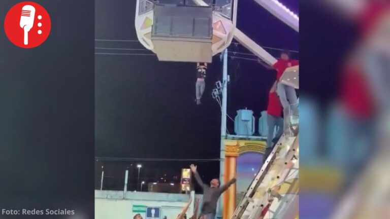Niño queda suspendido de una canastilla en rueda de la fortuna de la Feria de Torreón