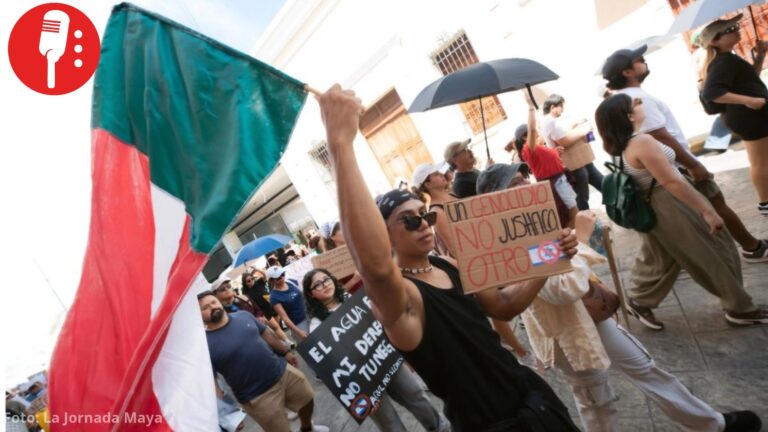 Marchan en Mérida contra la llegada de empresas israelíes a Yucatán