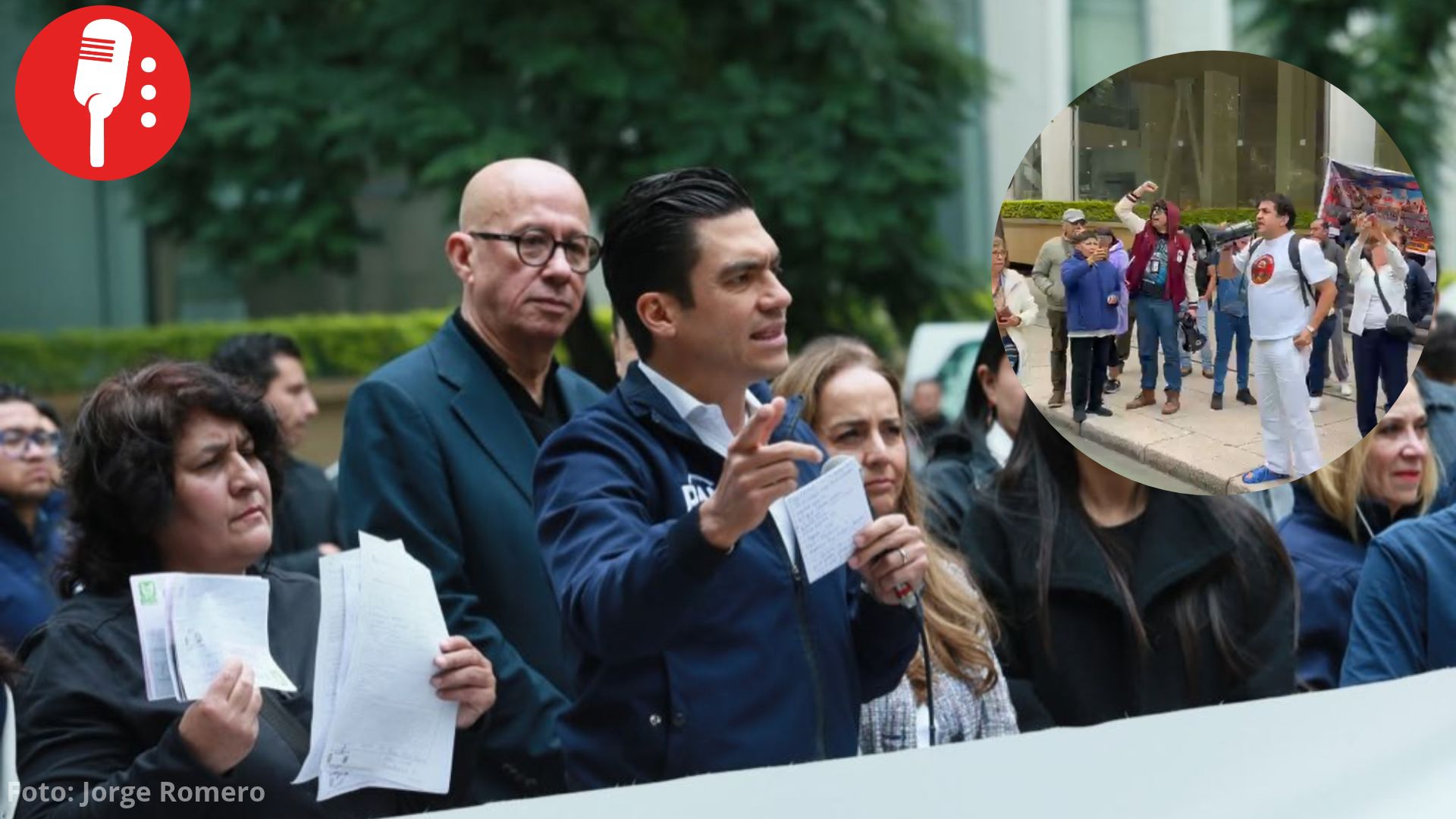 PAN se hace el “aliado” del IMSS pero los trabajadores le gritan: “¡Fuera ladrones!”