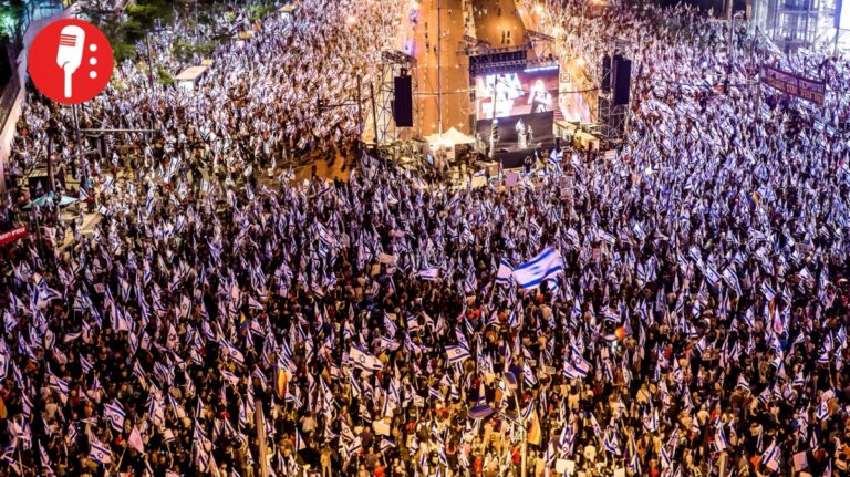 Tel Aviv se llena de voces que piden la salida de Netanyahu